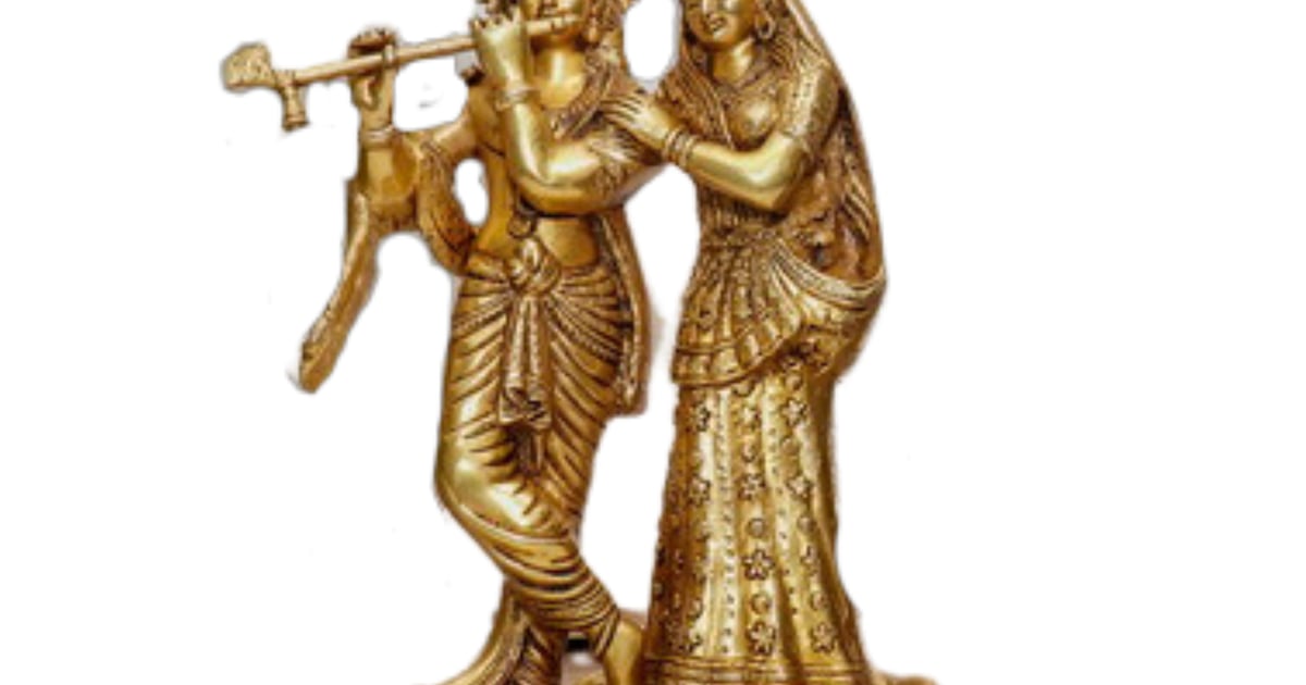 Brass Statue Lord Radha krishna ….Large Radha Krishna PIRK1304